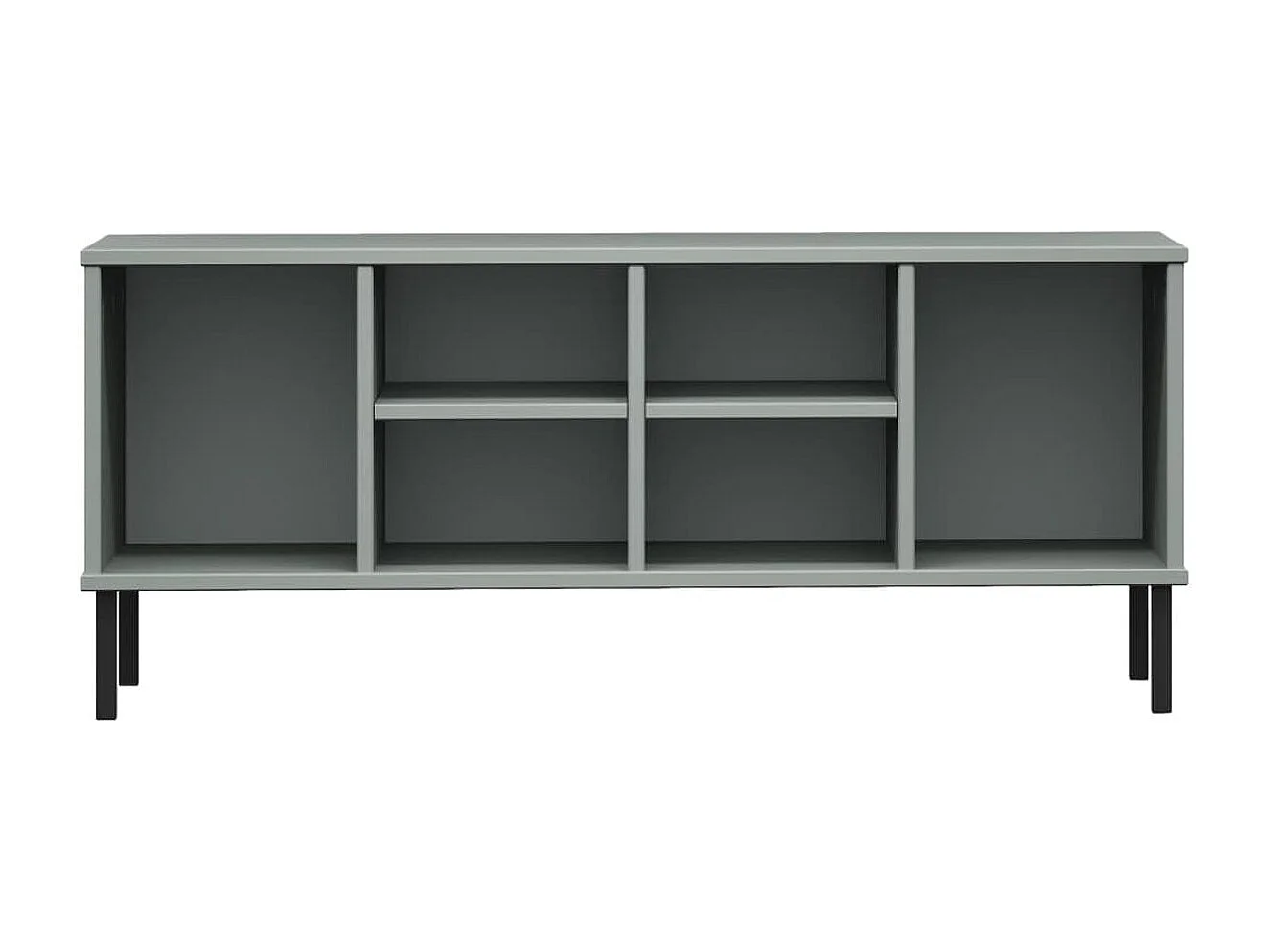 Zapatero Oslo 6 compartimentos madera gris 45x106x35 cm