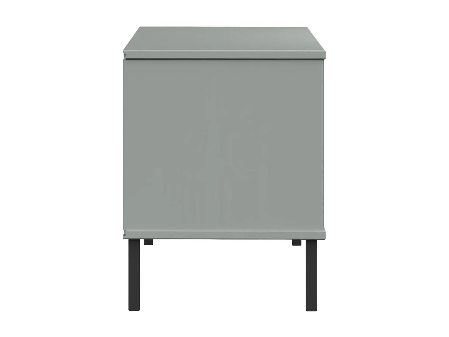 Schuhregal OSLO mit Metallbeinen Grau 106x35x45 cm Massivholz