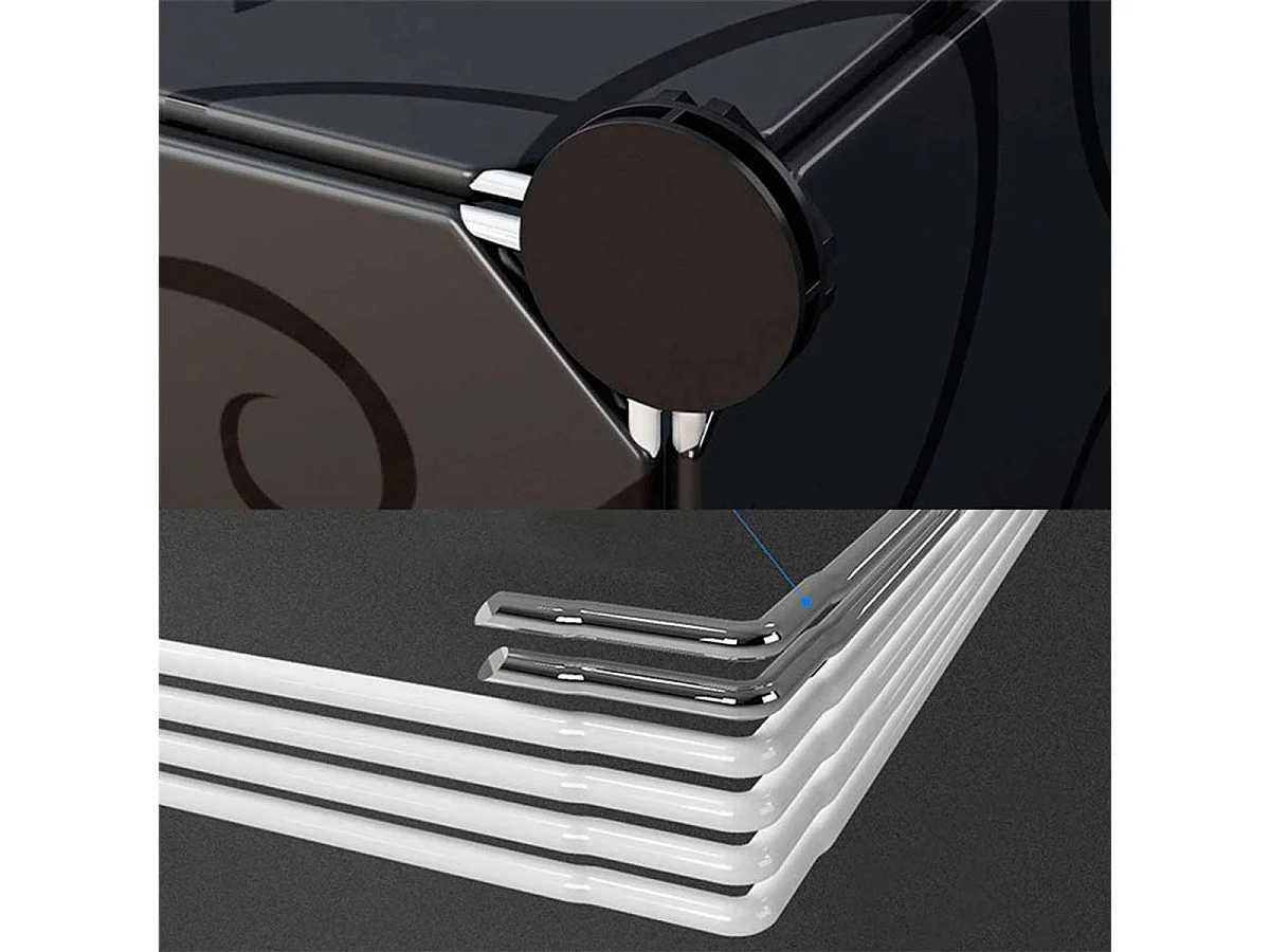 Armario zapatero WS-0856-20 negro/transparente 44x31x96 cm