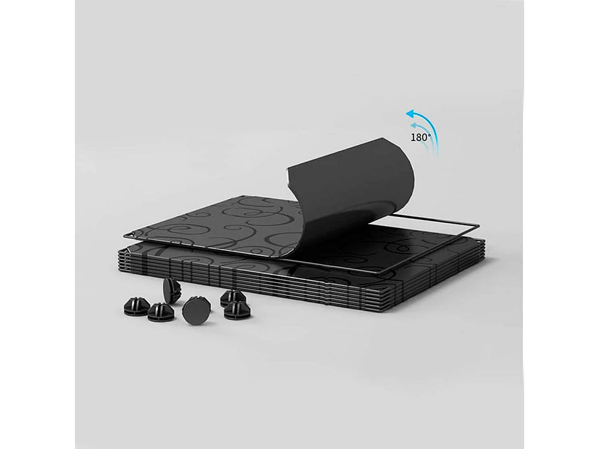 Armario zapatero WS-0856-20 negro/transparente 44x31x96 cm