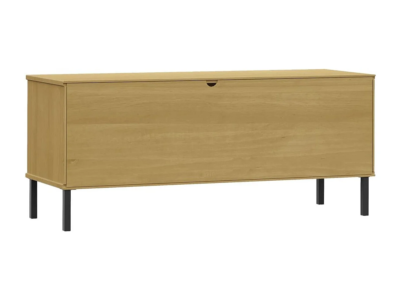 Schuhregal OSLO mit Metallbeinen Braun 106x35x45 cm Massivholz