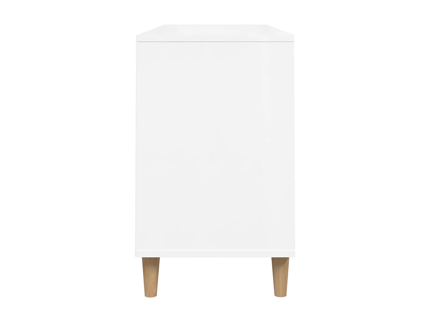 Mueble zapatero 5 compartimentos madera blanco brillo 60x102x36 cm