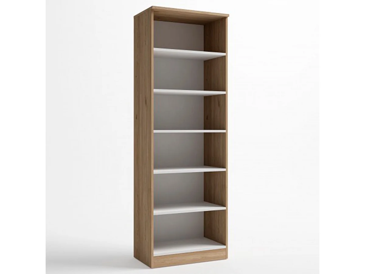 Zapatero Sena puertas abatibles 6 estantes natural 170,5x60,2x35 cm