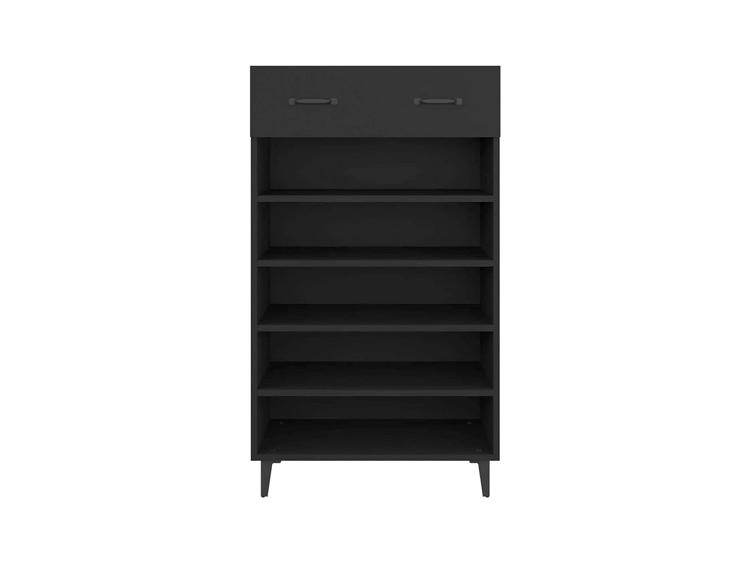 Schuhschrank Schwarz 60x35x105 cm Holzwerkstoff