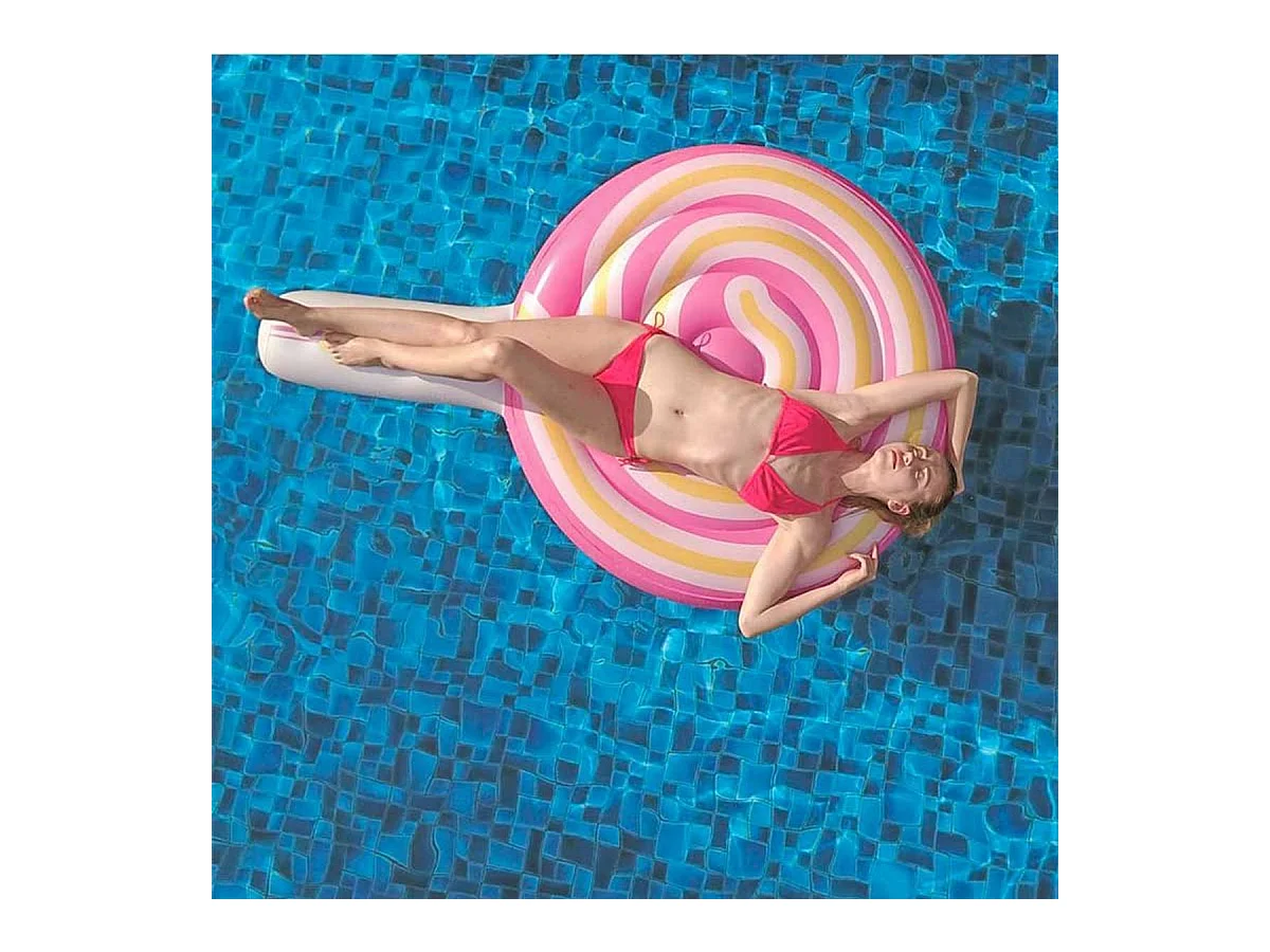 Colchoneta Lollipop Jinlong diseño piruleta rosa 170x110 cm