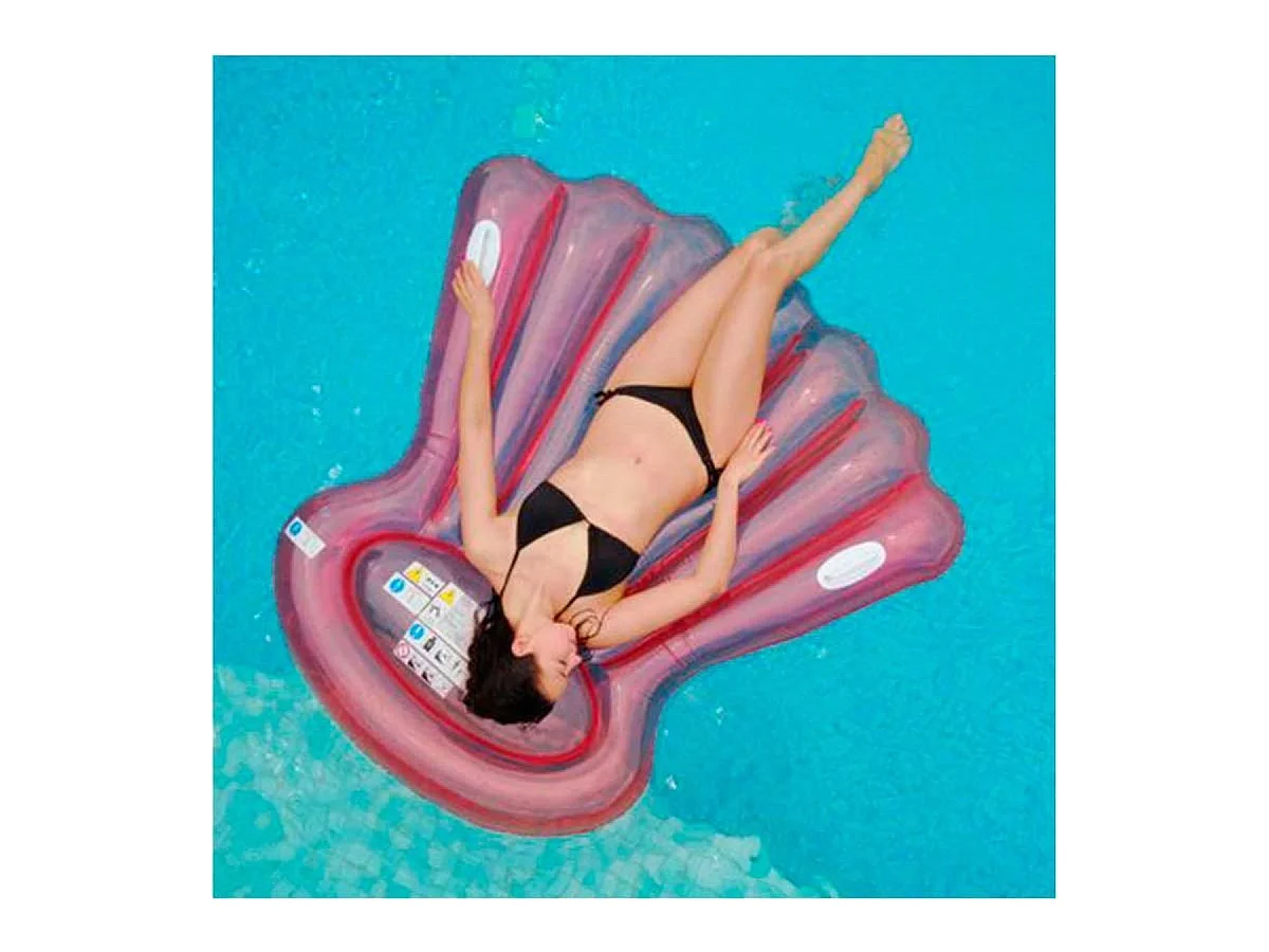 Colchoneta hinchable Shell Jumbo +14A rosa 160x160 cm