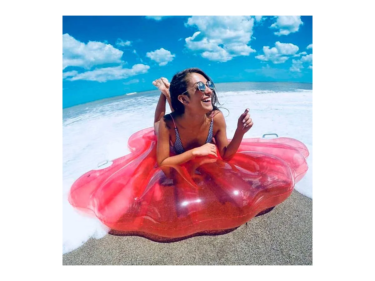 Colchoneta hinchable Shell Jumbo +14A rosa 160x160 cm