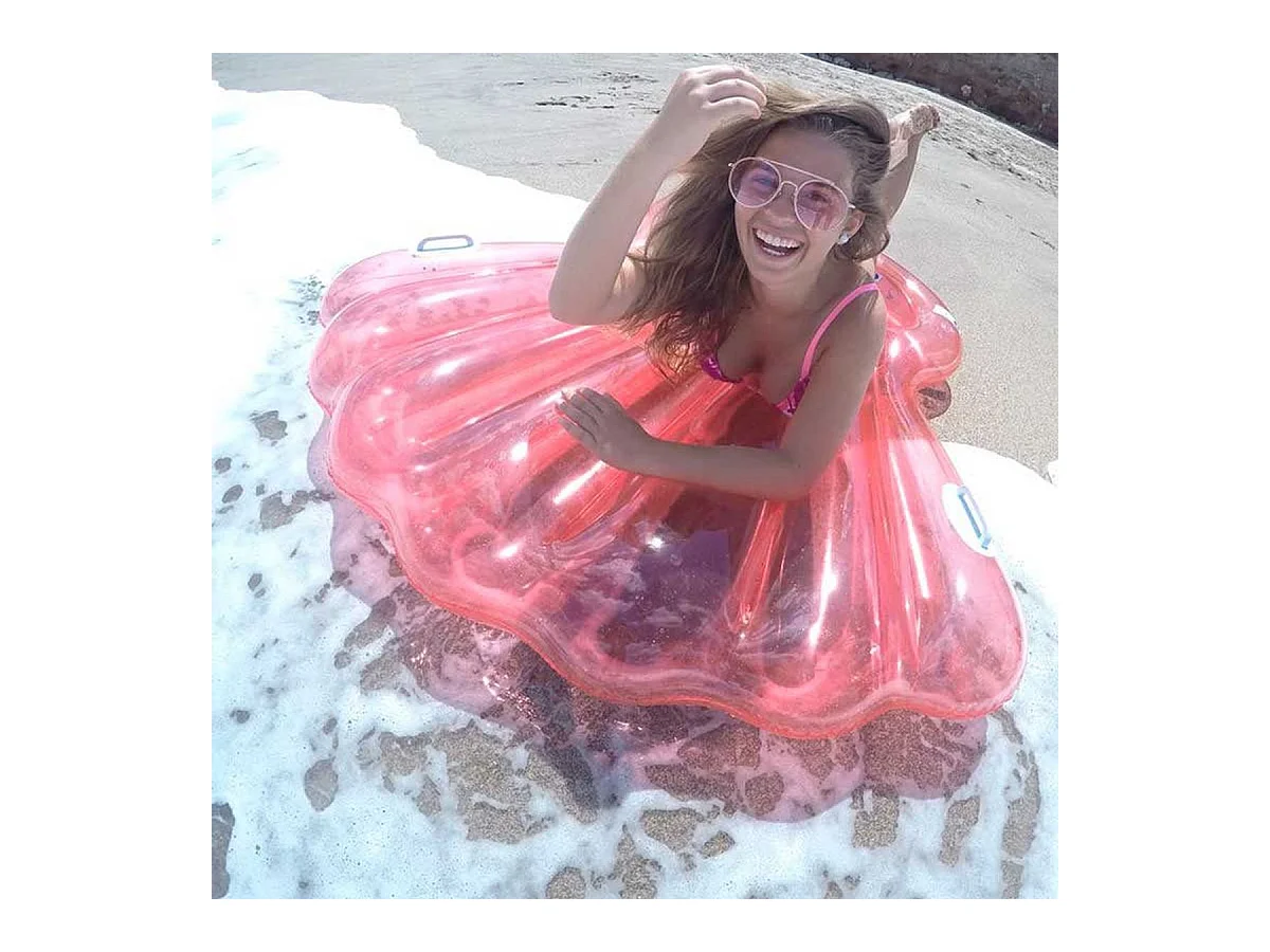 Colchoneta hinchable Shell Jumbo +14A rosa 160x160 cm