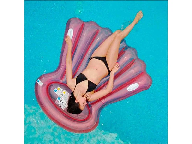 Colchoneta hinchable Shell Jumbo +14A rosa 160x160 cm