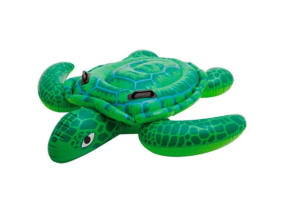 Tortuga hinchable Intex con asas laterales +3A verde 150x127 cm
