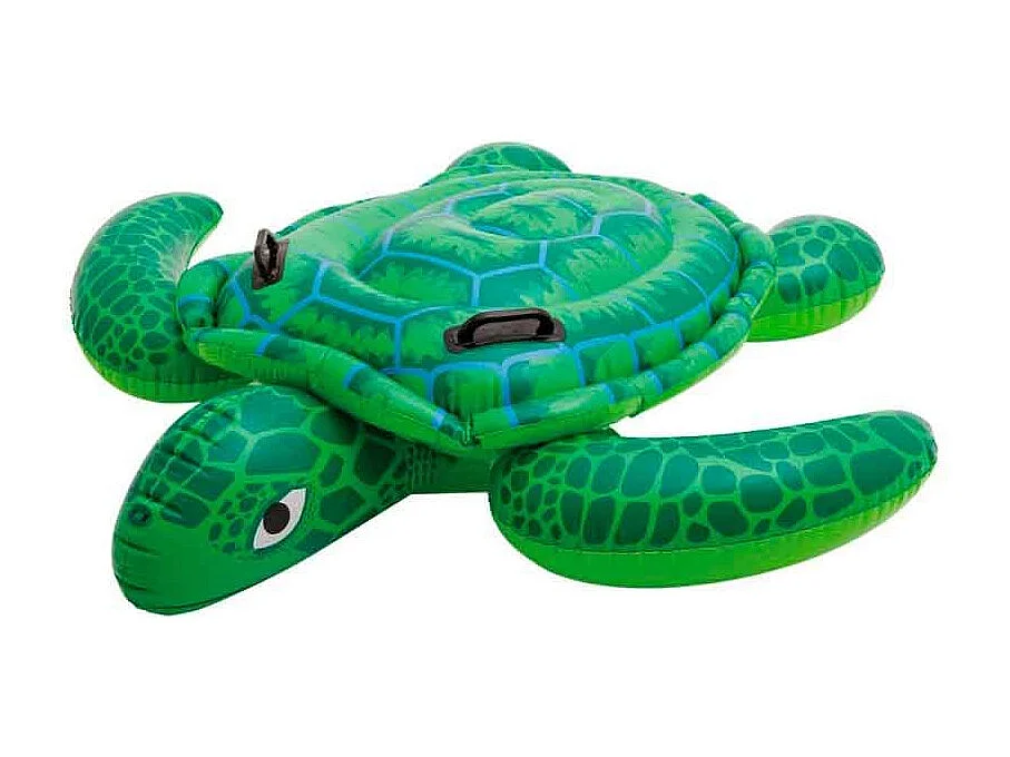 Tortuga hinchable Intex con asas laterales +3A verde 150x127 cm