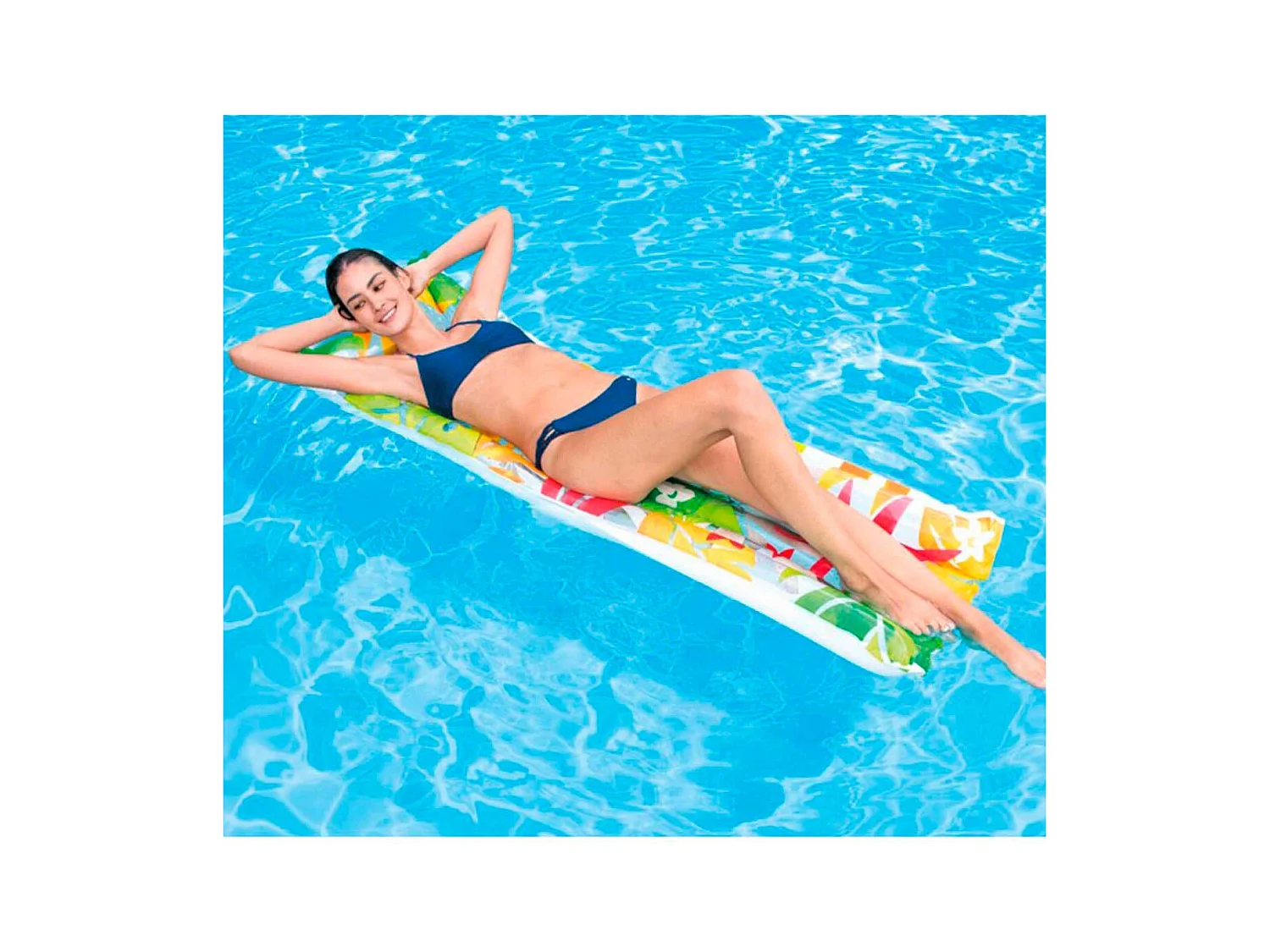 Colchoneta hinchable Intex diseño hojas 69x183 cm