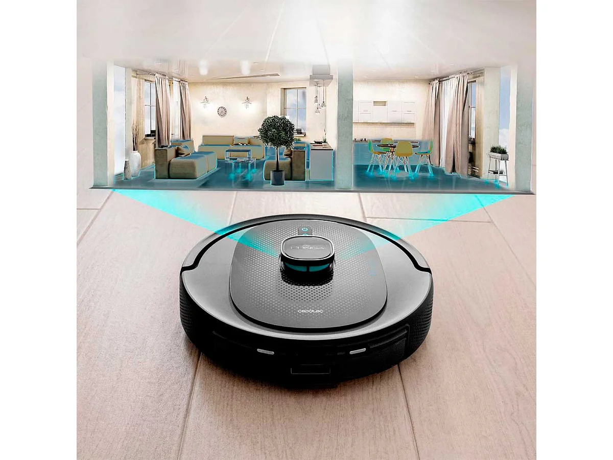 Robot aspirador Cecotec Conga 7490 Immortal X-Treme 2600Pa 4 en 1 conexión WiFi negro