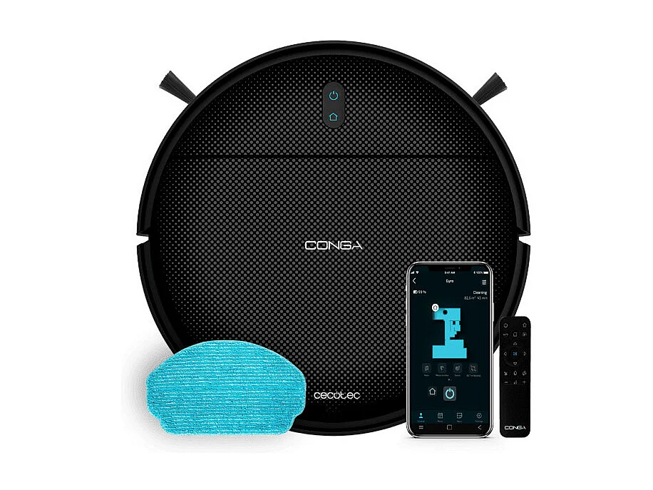 Cecotec Conga 999 Map Genesis Robot aspirapolvere Senza sacchetto Nero