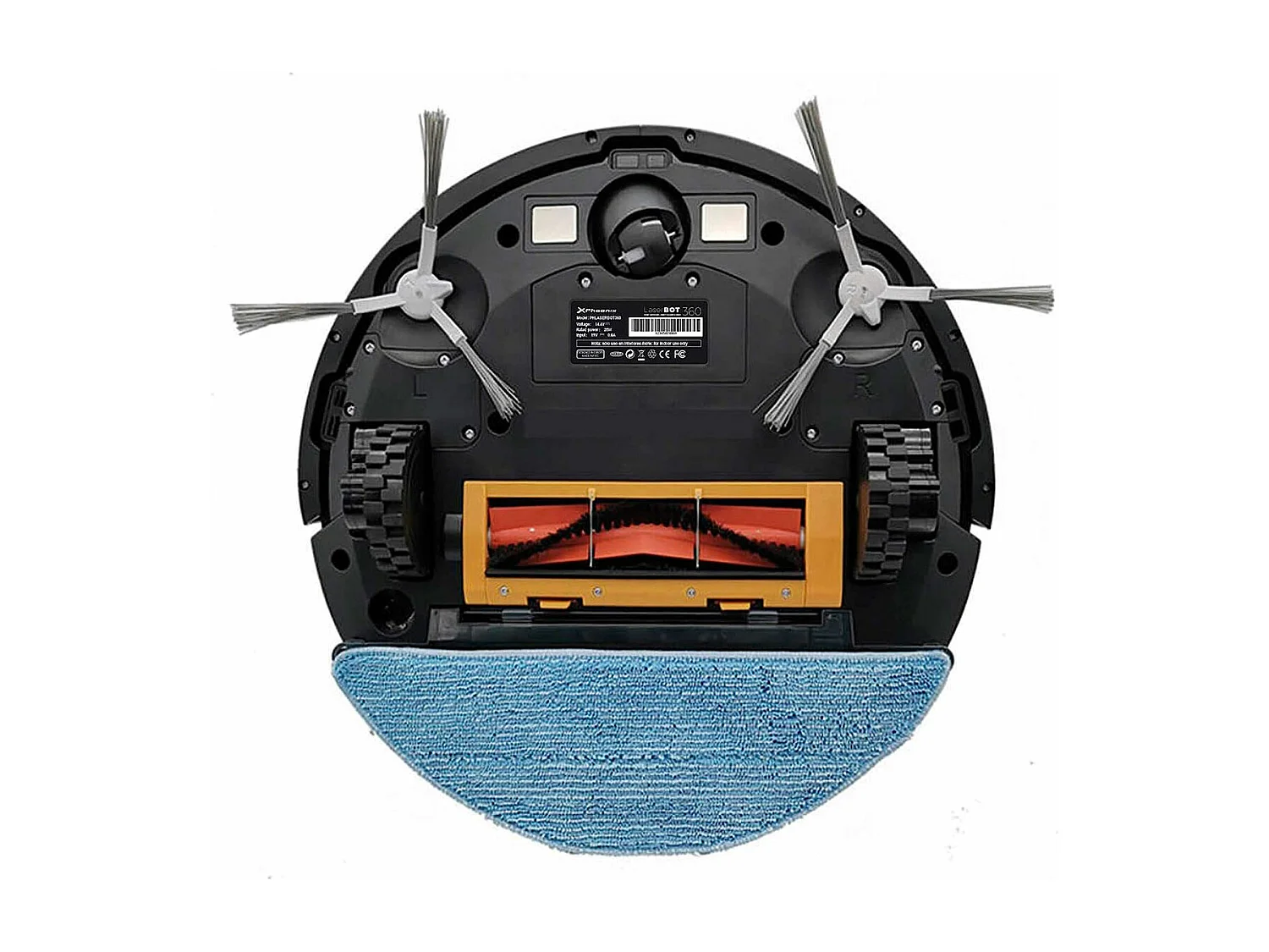 Robot aspirador Laserbot 360 Phoenix 4 en 1 mapeo láser control por App negro