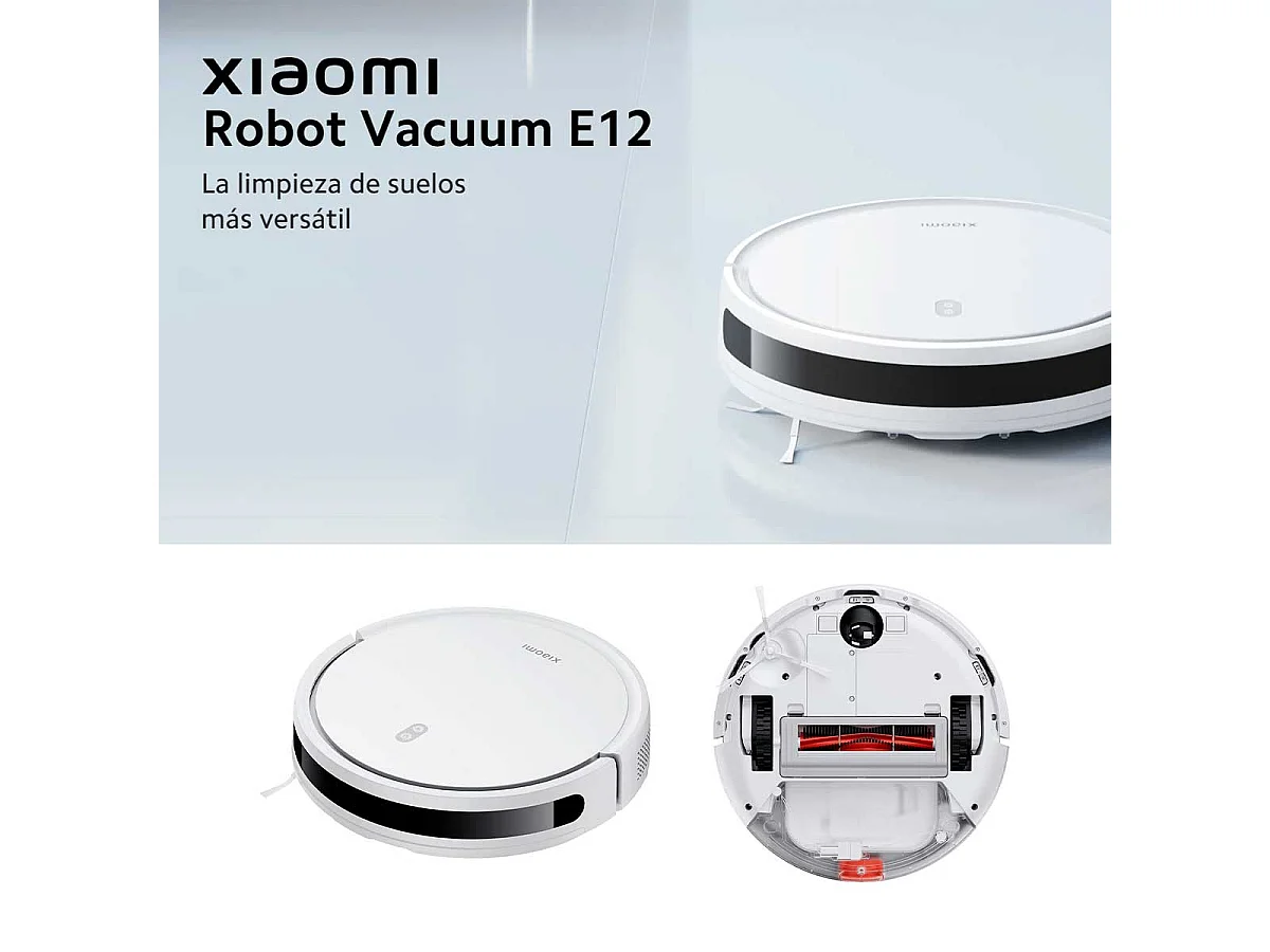 Robot aspirador Xiaomi Robot Vacuum E12 4000Pa 3 en 1 conexión WiFi blanco