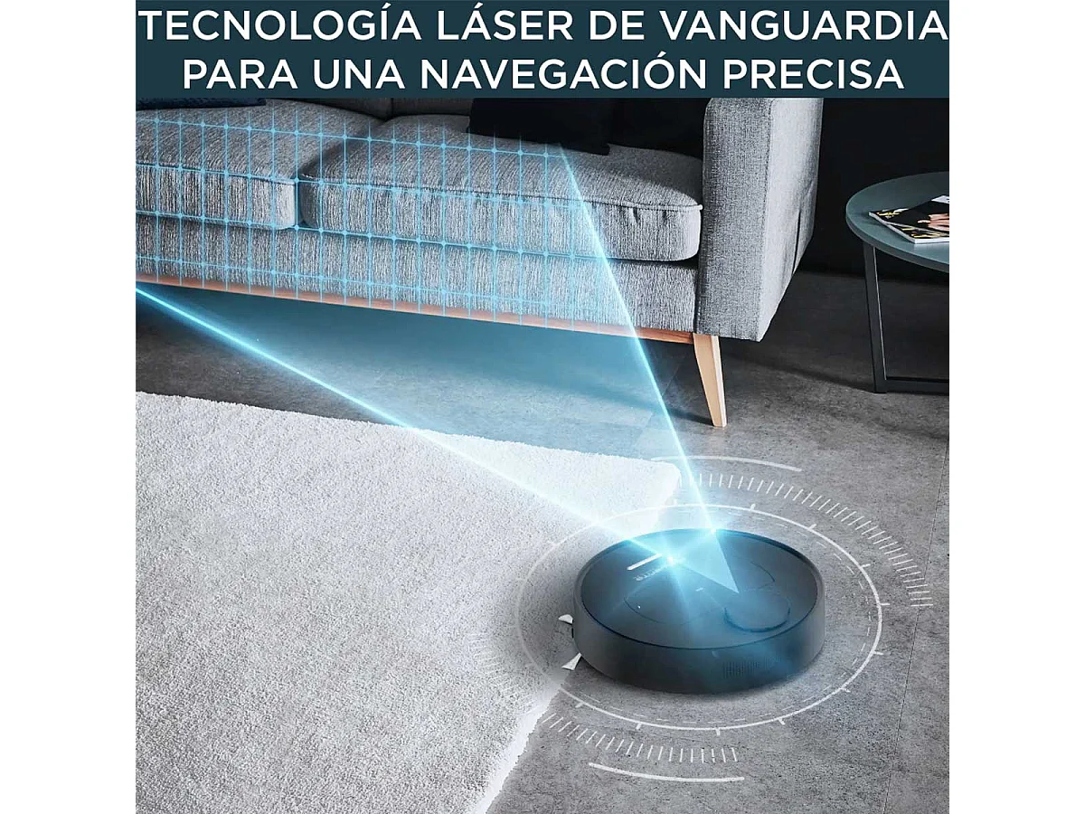 Robot aspirador X-Plorer Serie 75 Animal Care Rowenta 2700Pa 4 en 1 WiFi negro