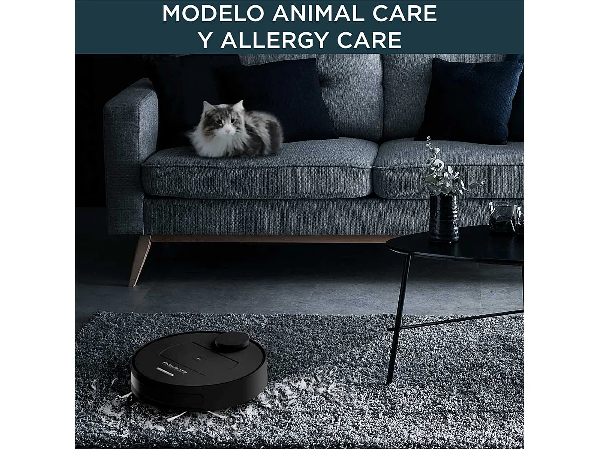Robot aspirador X-Plorer Serie 75 Animal Care Rowenta 2700Pa 4 en 1 WiFi negro