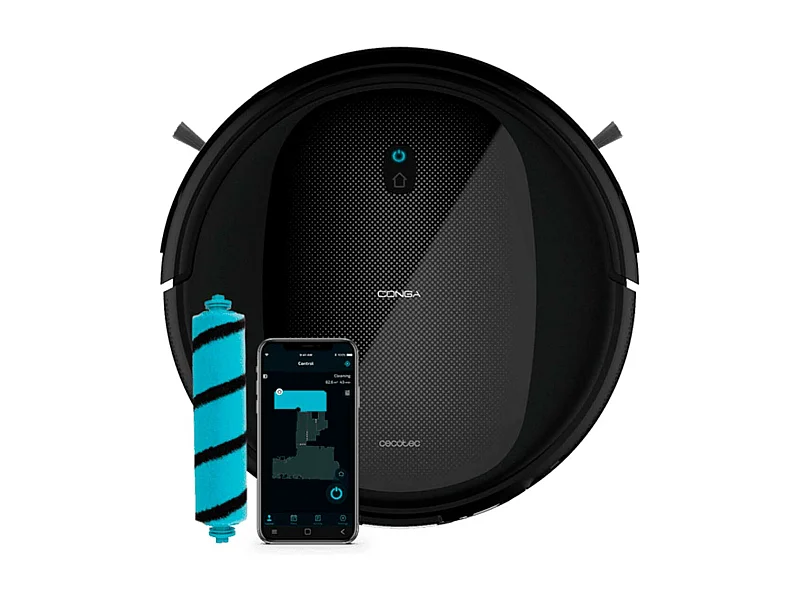 Robot aspirador Cecotec Conga Perfect & Clean Connected Titanium 4 en 1 negro
