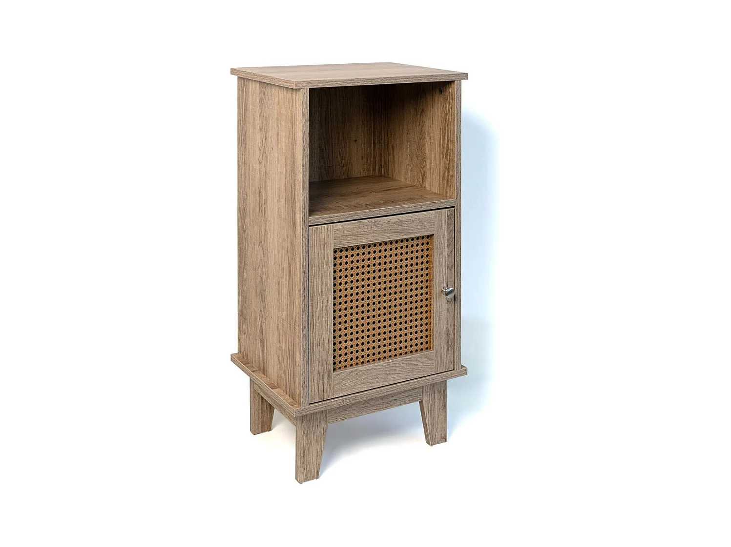 Mesita de noche MOA Vinthera compartimento + armario natural 80x40x30 cm