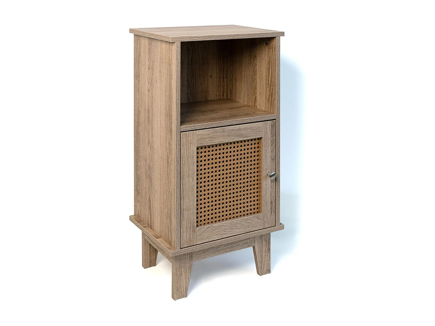 Mesita de noche MOA Vinthera compartimento + armario natural 80x40x30 cm