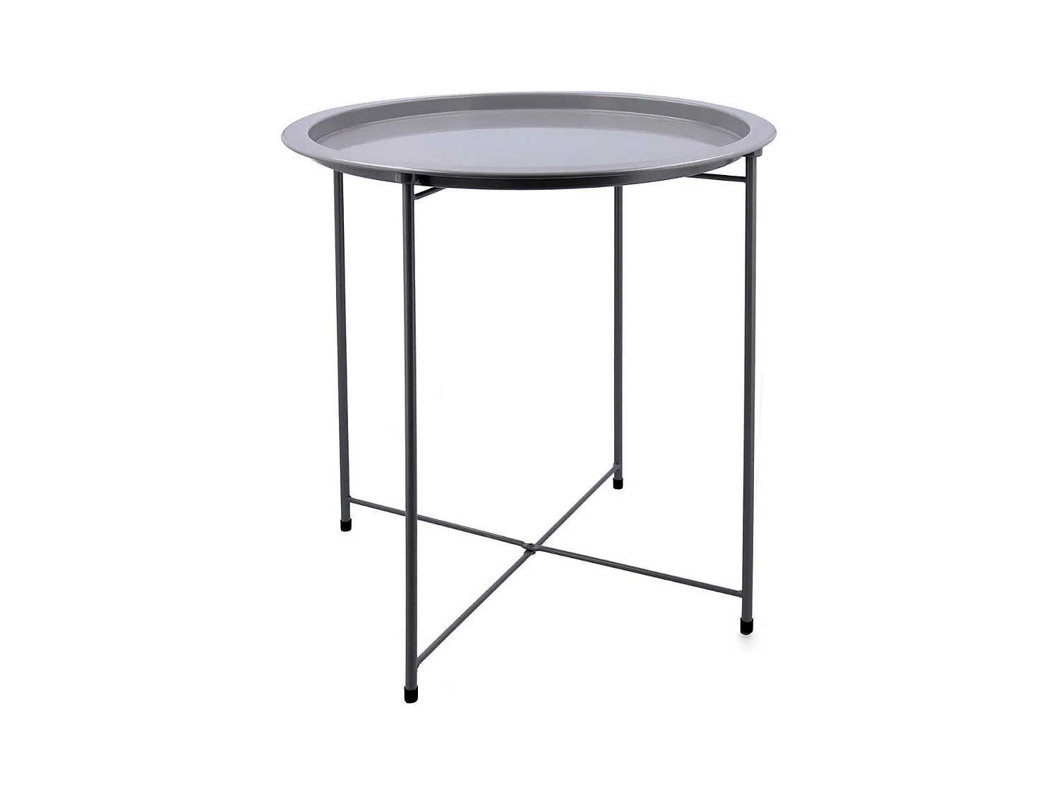 Mesa auxiliar MOA Vinthera acero gris Ø46,8x50,2 cm