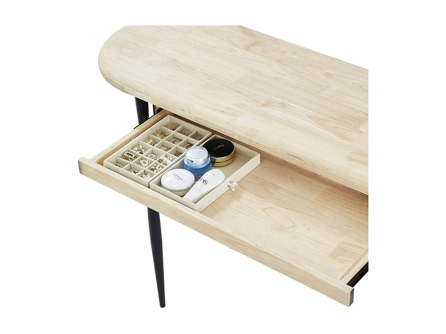 Tocador Moon con cajón nordish/negro 80x120x40 cm Adec