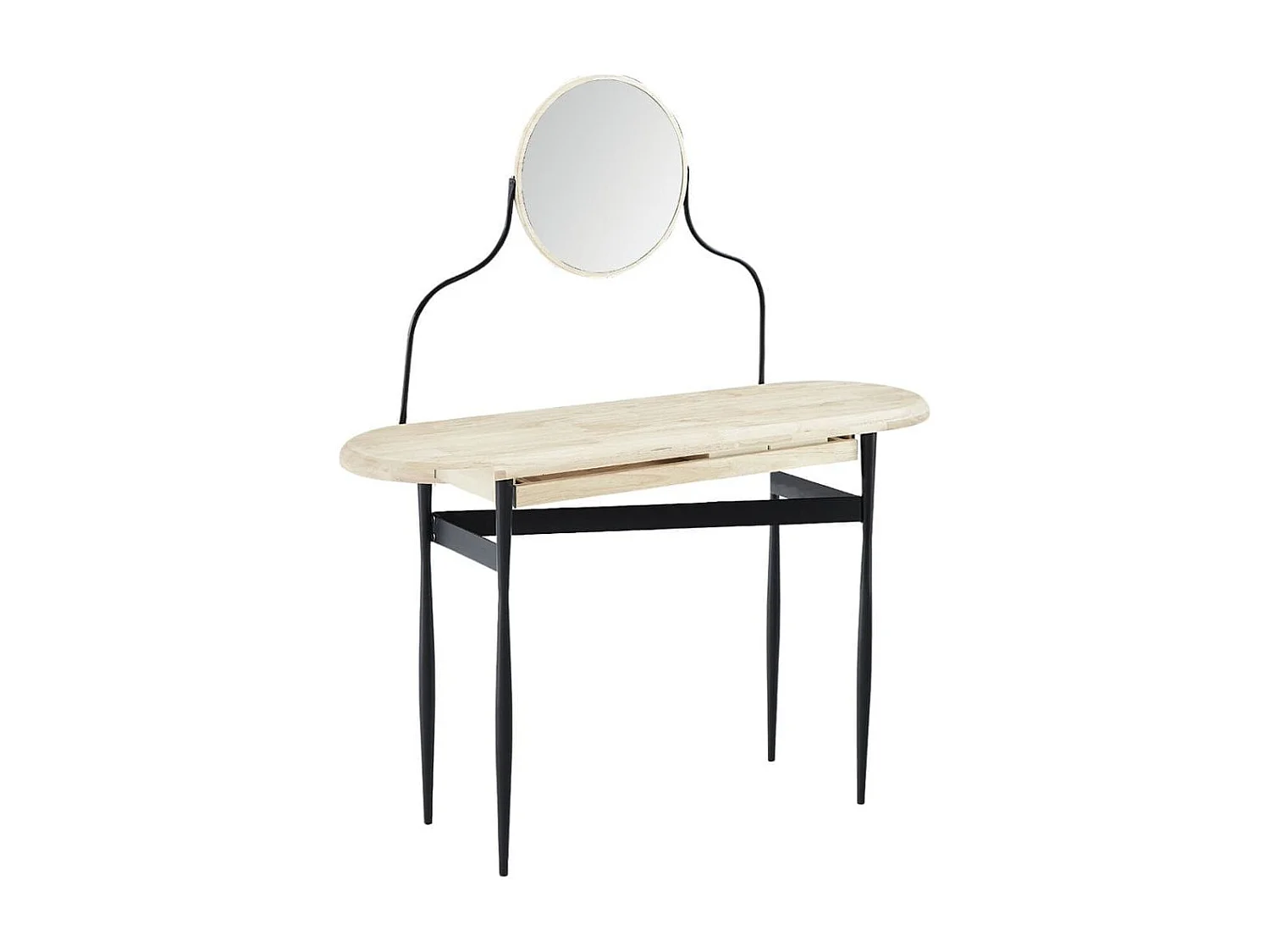 Tocador Moon con cajón nordish/negro 80x120x40 cm Adec