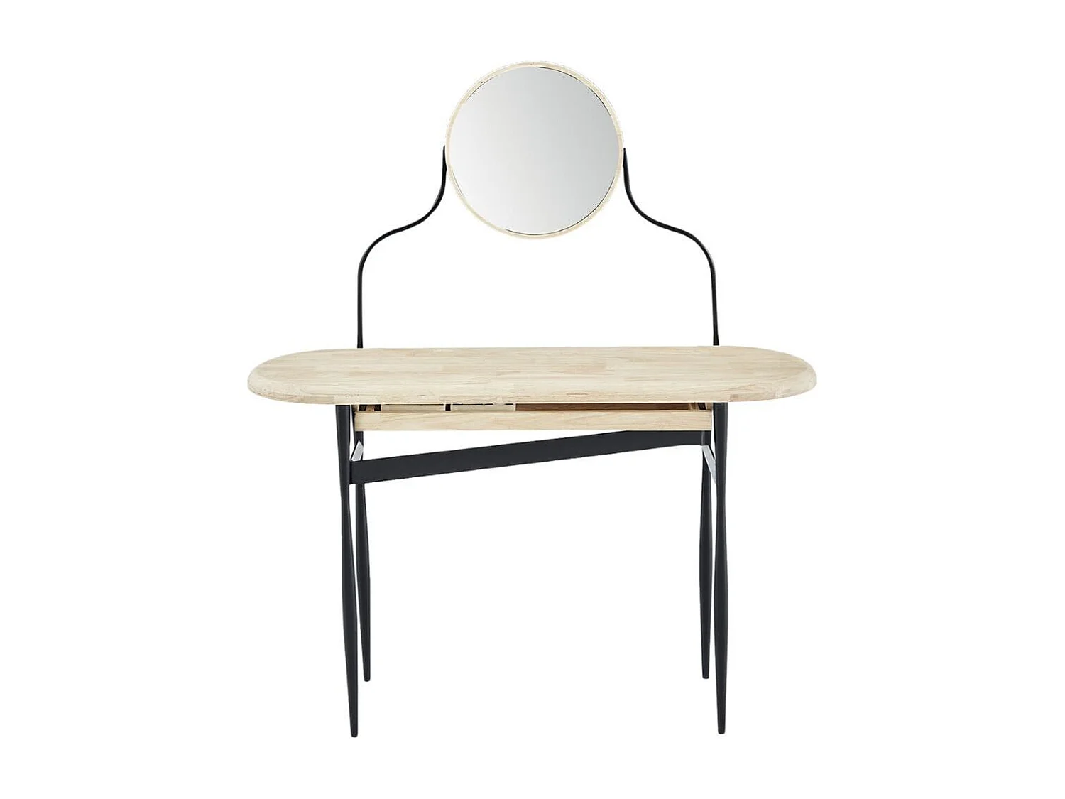 Tocador Moon con cajón nordish/negro 80x120x40 cm Adec