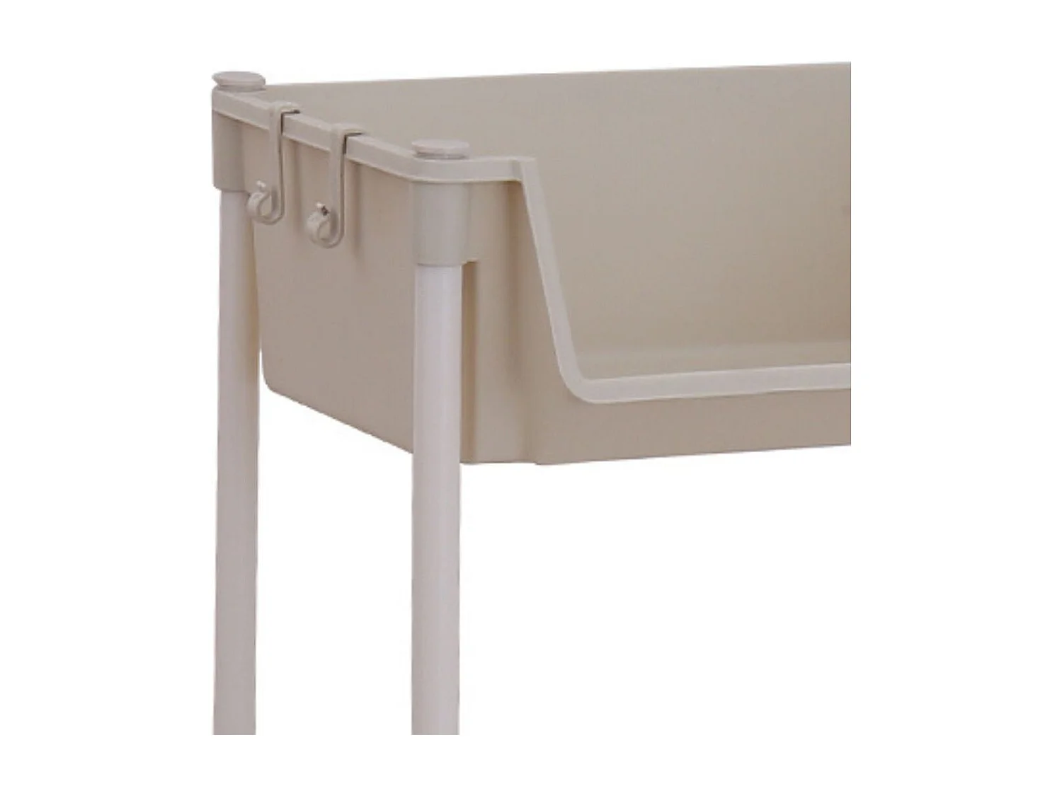 Carrito auxiliar 4 niveles con ruedas blanco 104x35x26,5 cm