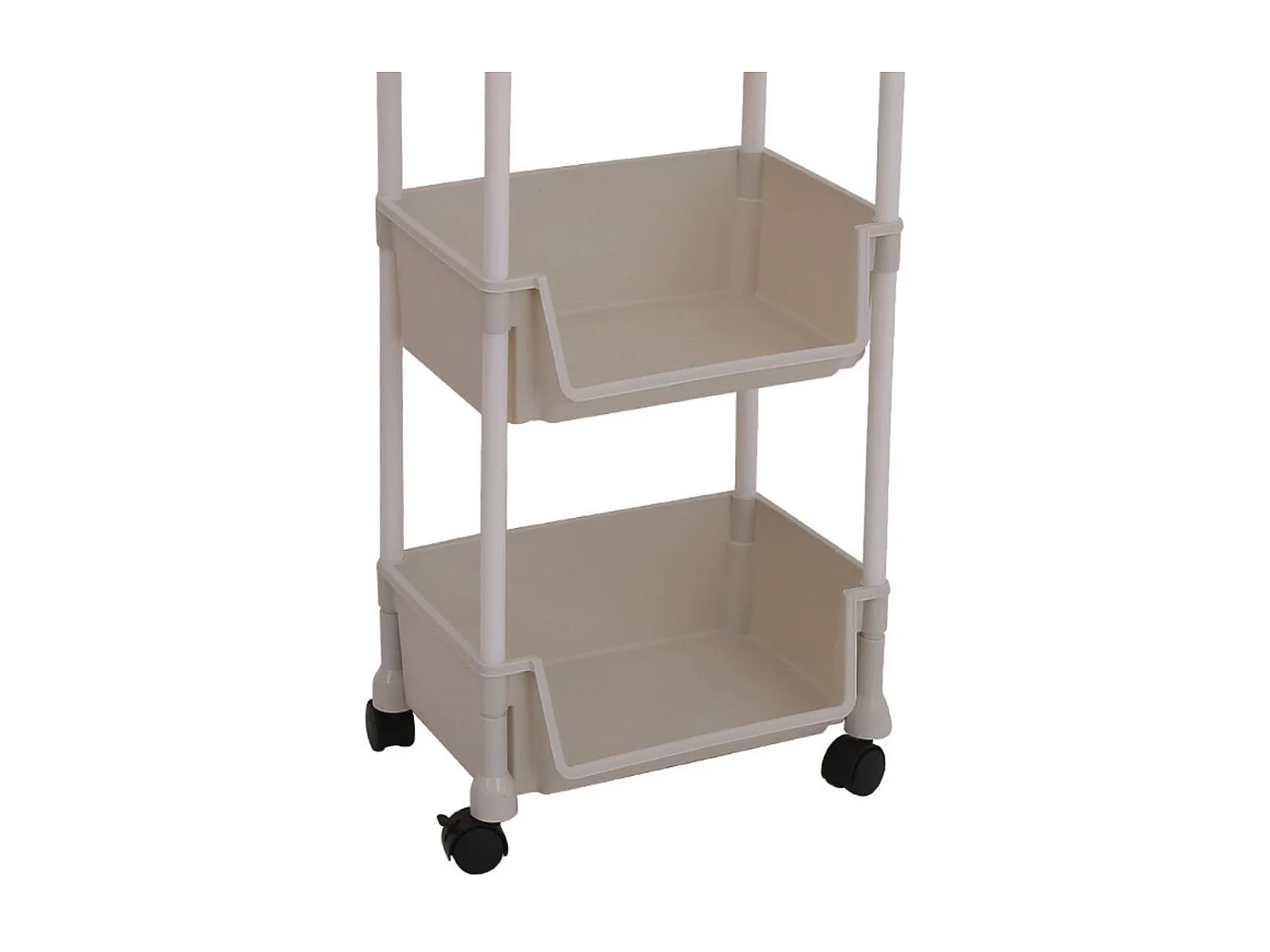 Carrito auxiliar 4 niveles con ruedas blanco 104x35x26,5 cm