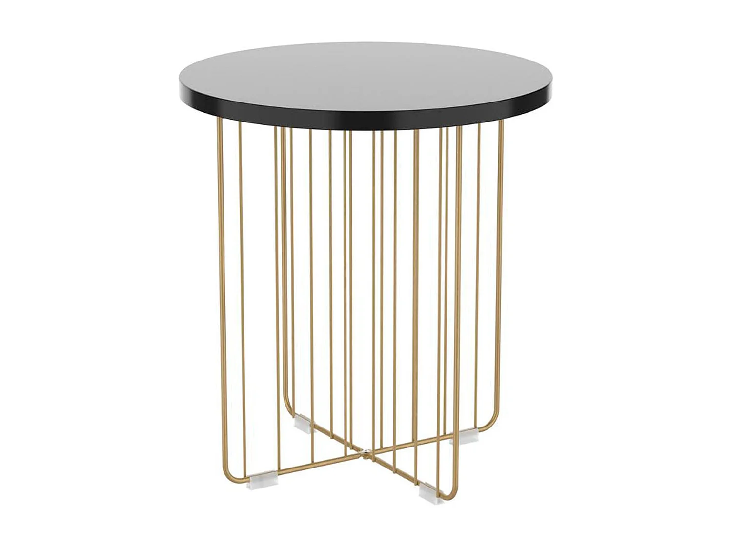 Mesa auxiliar MOA Vinthera forma redonda negro Ø44x47,8 cm