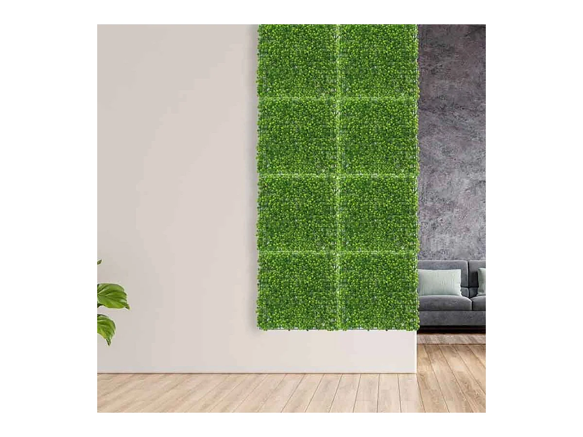 Jardín vertical artificial de suculenta verde 50x50 cm