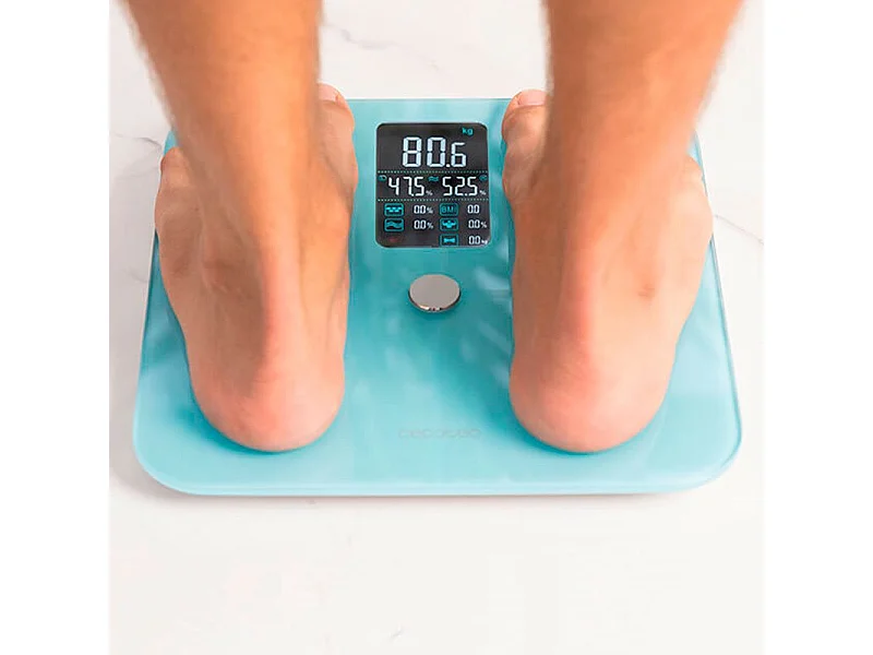 Balance de Salle de Bain Intelligente Cecotec Surface Precision 10400 Smart Healthy Vision Bleue avec Bluetooth et Application