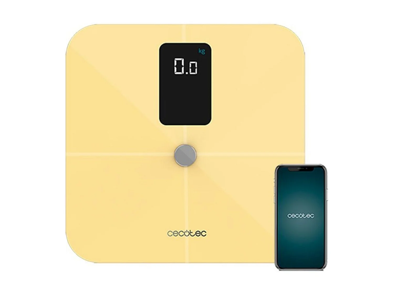 Báscula de baño Surface Precision 10400 Smart Healthy Vision Yellow Cecotec 600mAh Bluetooth/App