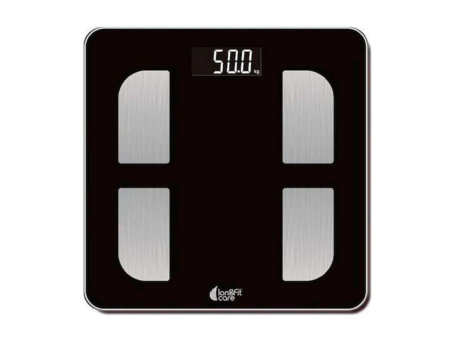 Báscula digital Longfit Care control vía App Bluetooth negro 30x30 cm