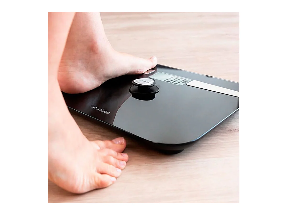 Báscula de baño Surface Precision EcoPower 10200 Smart Healthy Black Cecotec Bluetooth/App negro