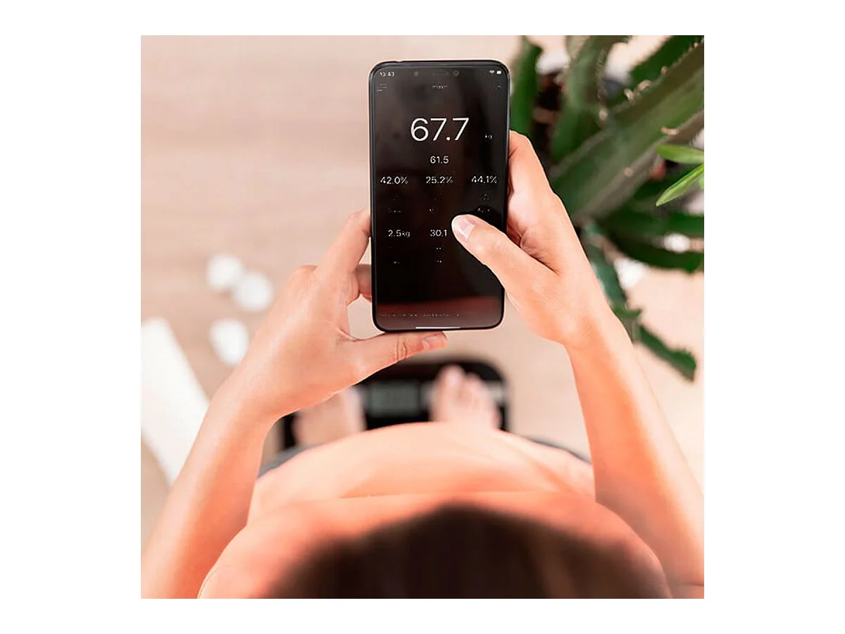 Báscula de baño Surface Precision EcoPower 10200 Smart Healthy Black Cecotec Bluetooth/App negro