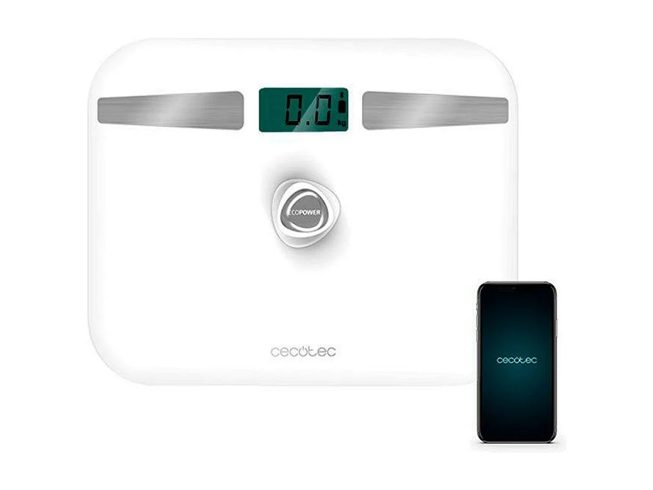 Báscula de baño Surface Precision EcoPower 10200 Smart Healthy White Cecotec Bluetooth/App blanco