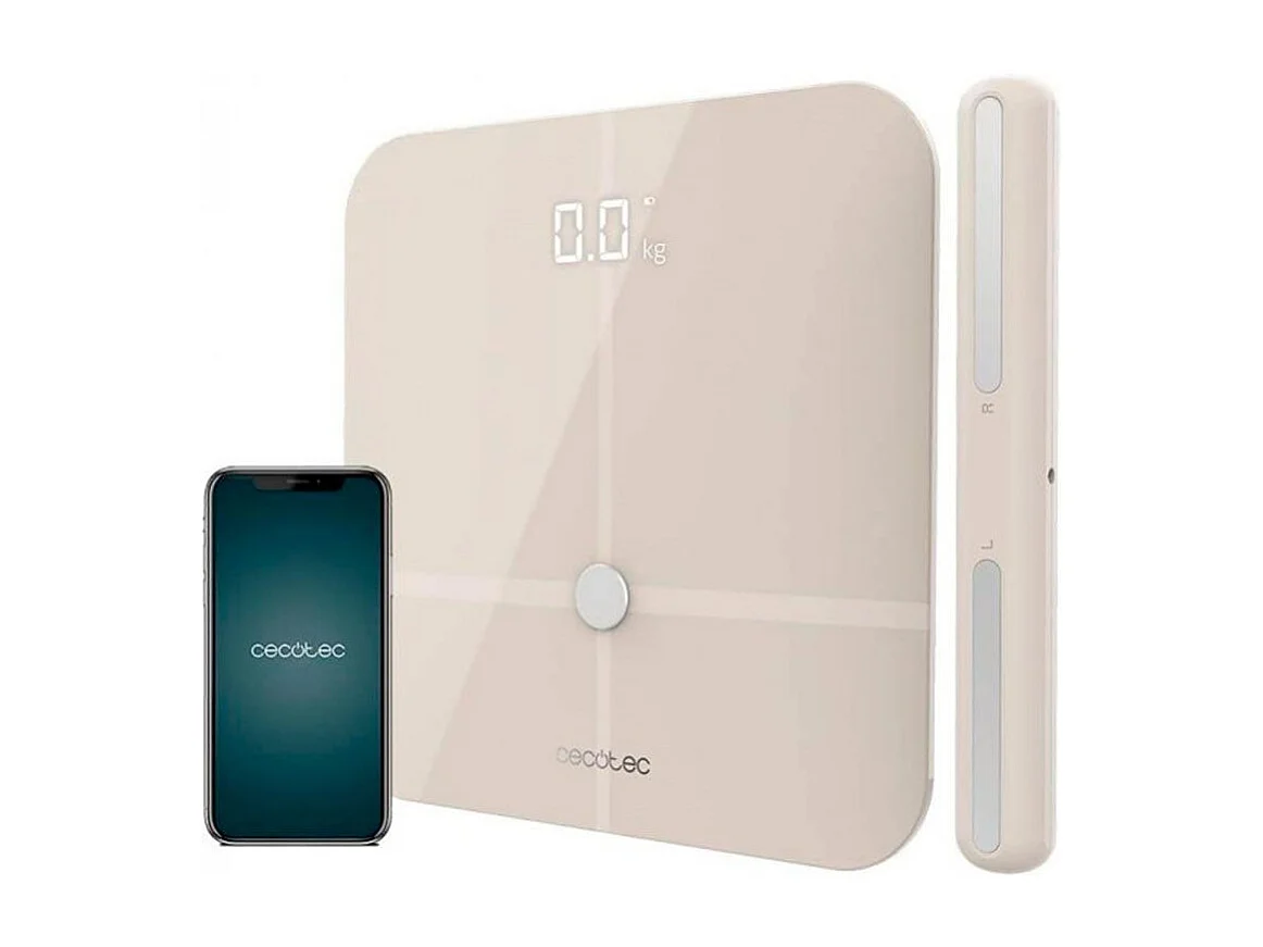 Báscula de baño Cecotec Surface Precision 10600 Smart Healthy Pro Beige control vía App beige
