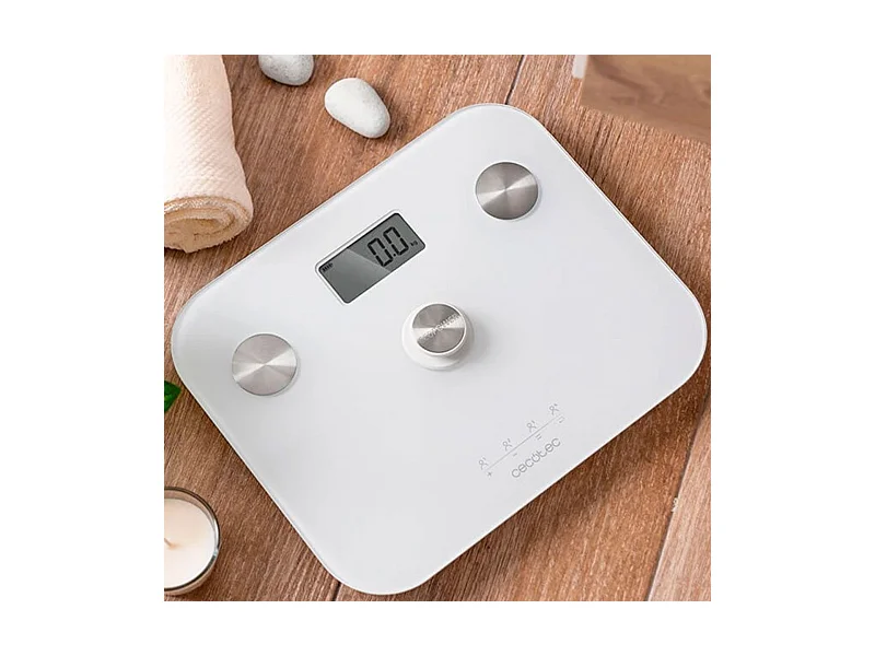 Báscula de baño Surface Precision EcoPower 10100 Full Healthy White Cecotec pantalla LCD blanco