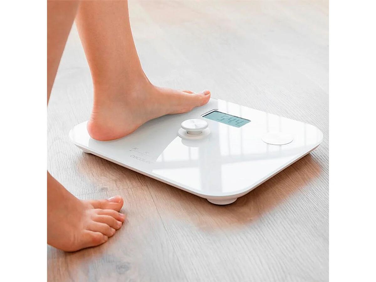 Báscula de baño Surface Precision EcoPower 10100 Full Healthy White Cecotec pantalla LCD blanco