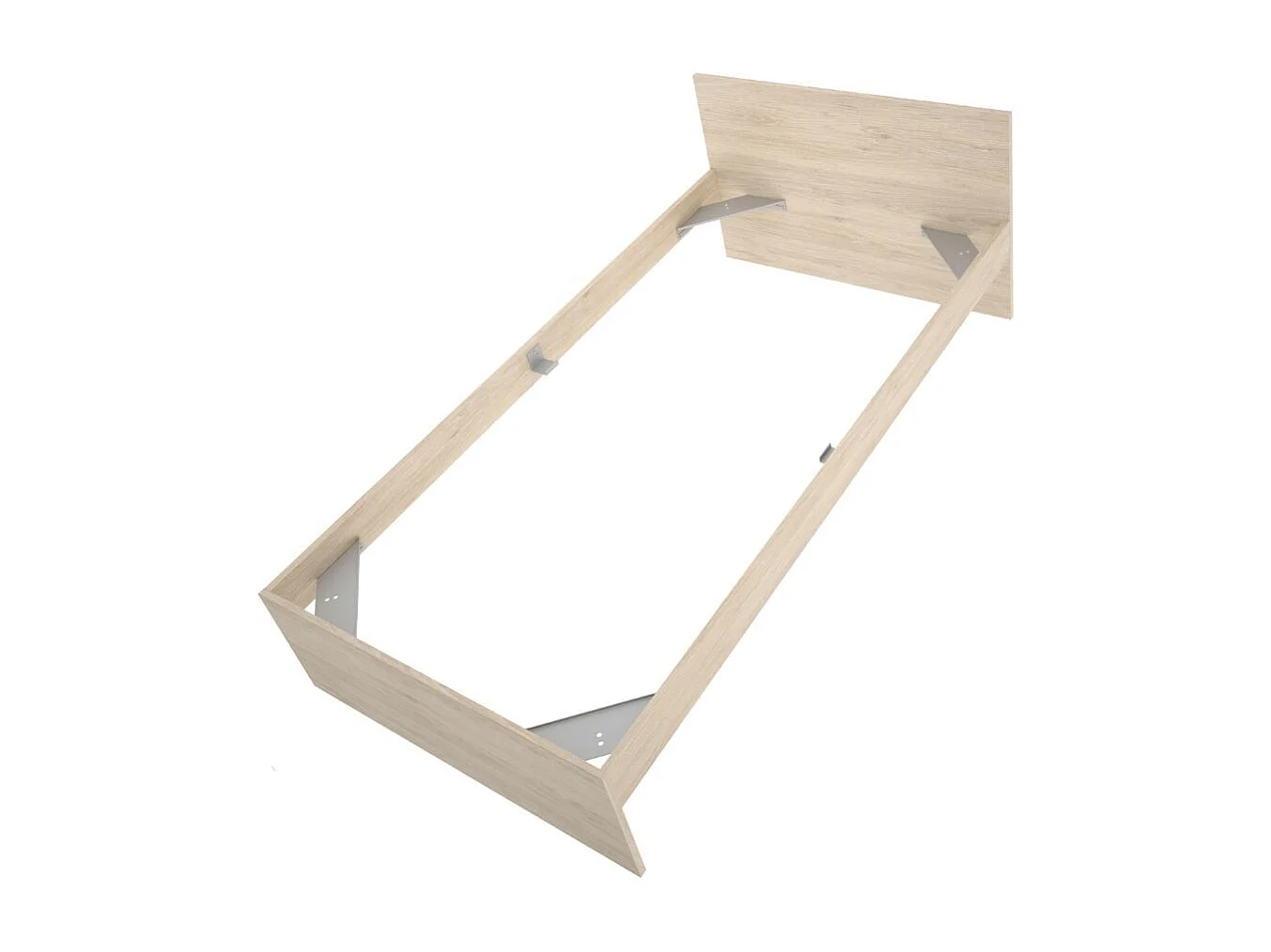 Cama Top con cabecero natural 68x96x194,8 cm