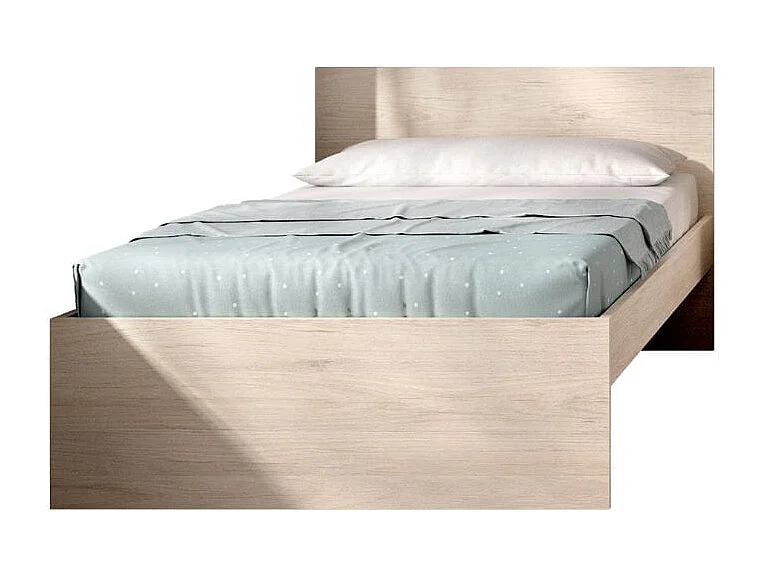 Cama Top con cabecero natural 68x96x194,8 cm