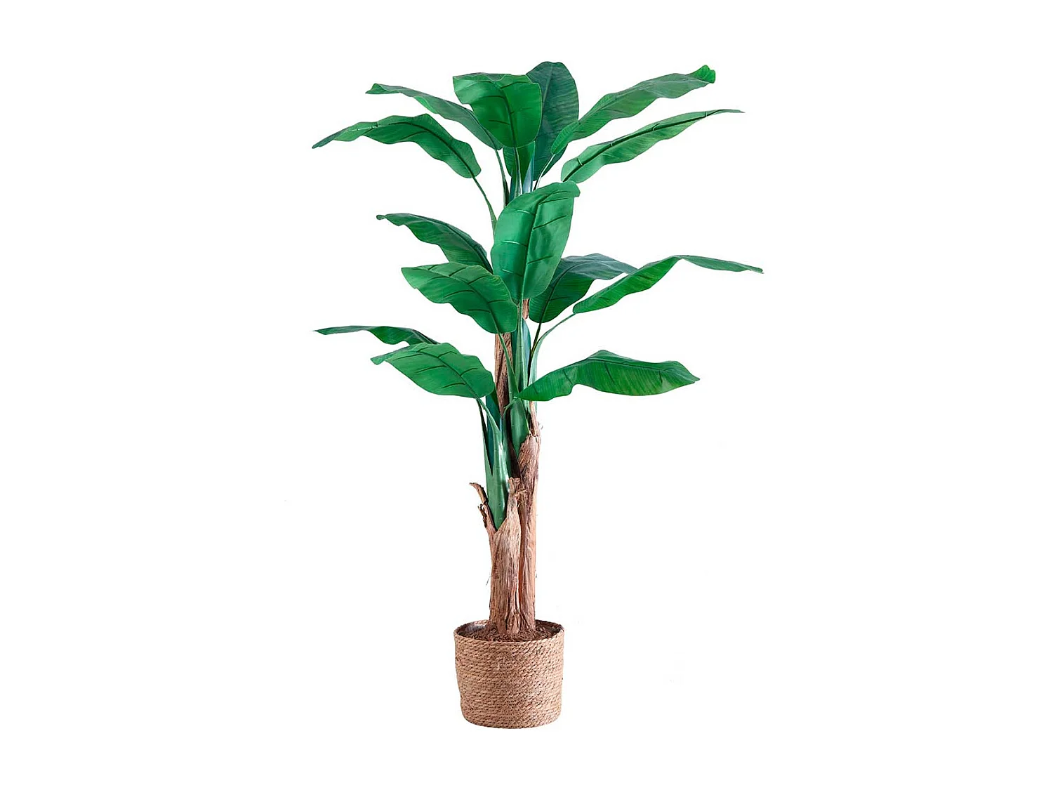 Cesto para plantas artificiales esparto natural marrón Ø26cm Adec
