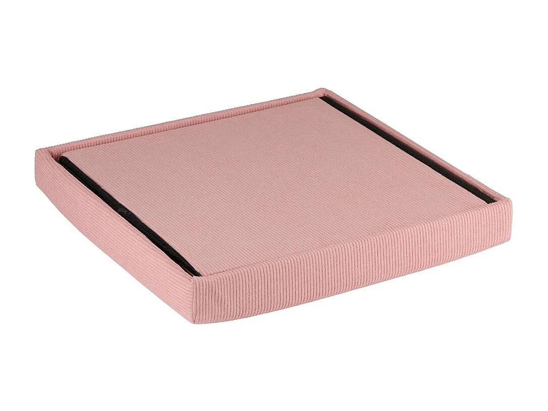 Puff de almacenaje con tapa rosa 38x38 cm