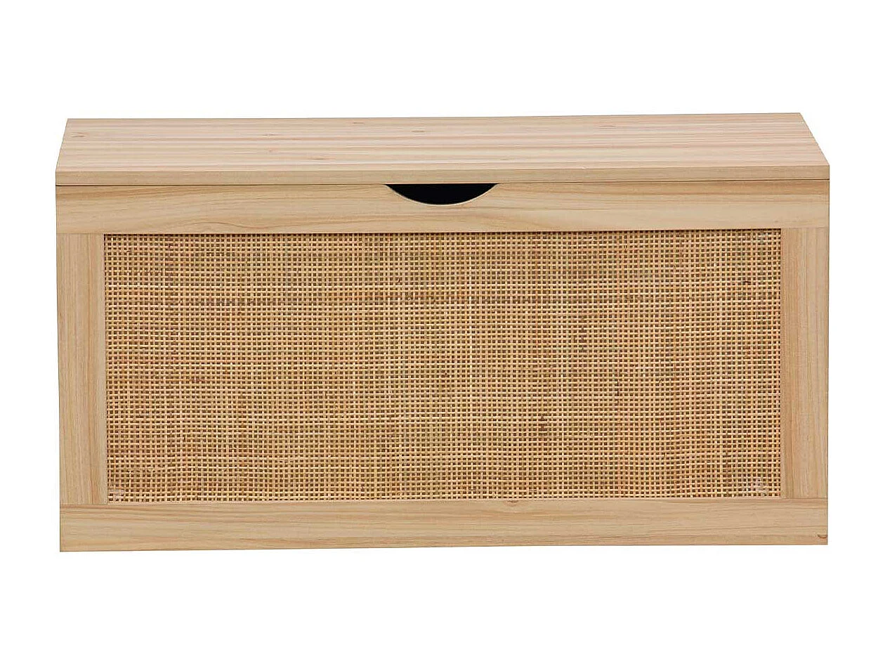 Baúl de almacenaje Decor uso interior diseño rústico natural 40x80x40 cm Adec