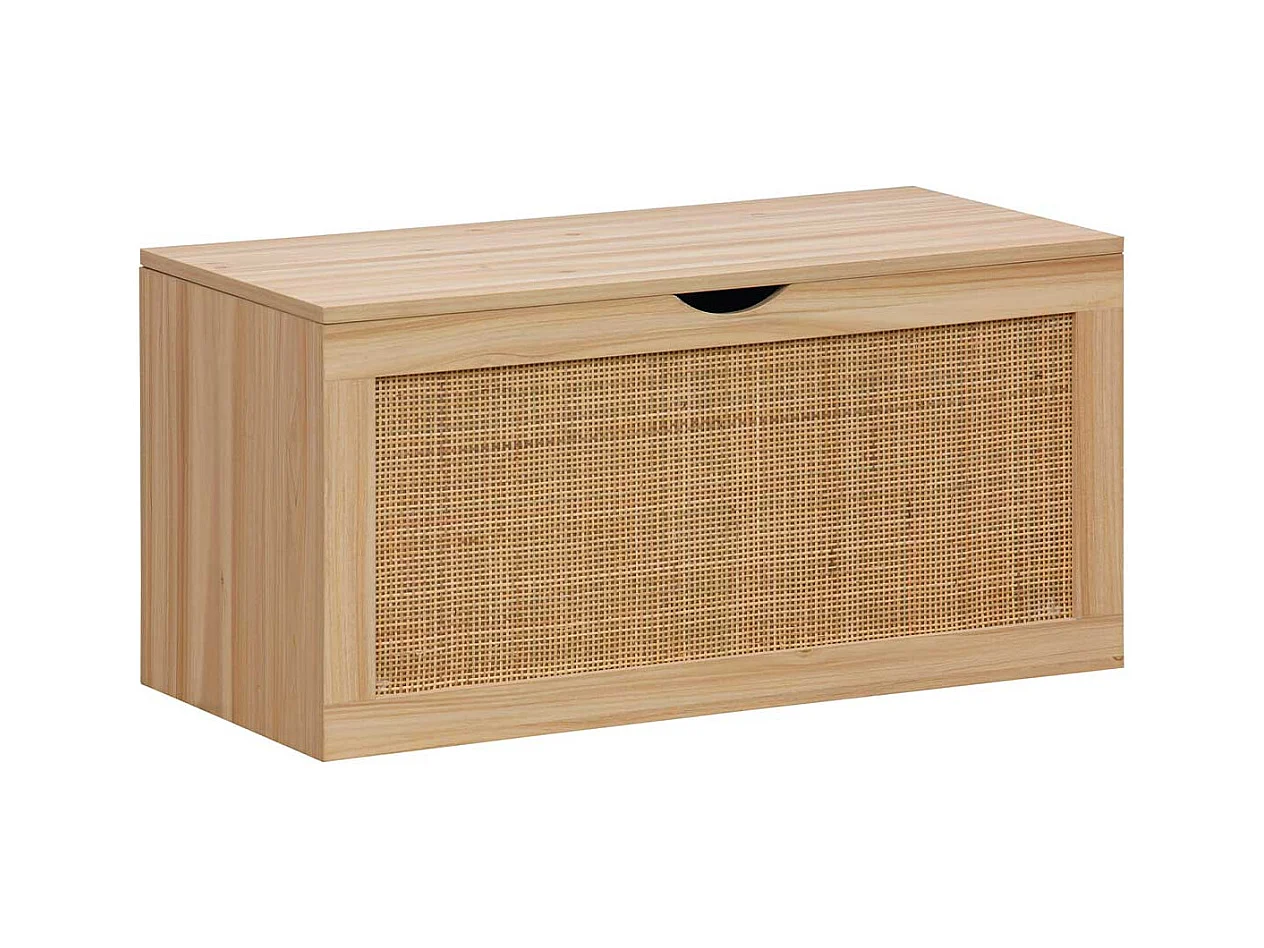 Baúl de almacenaje Decor uso interior diseño rústico natural 40x80x40 cm Adec