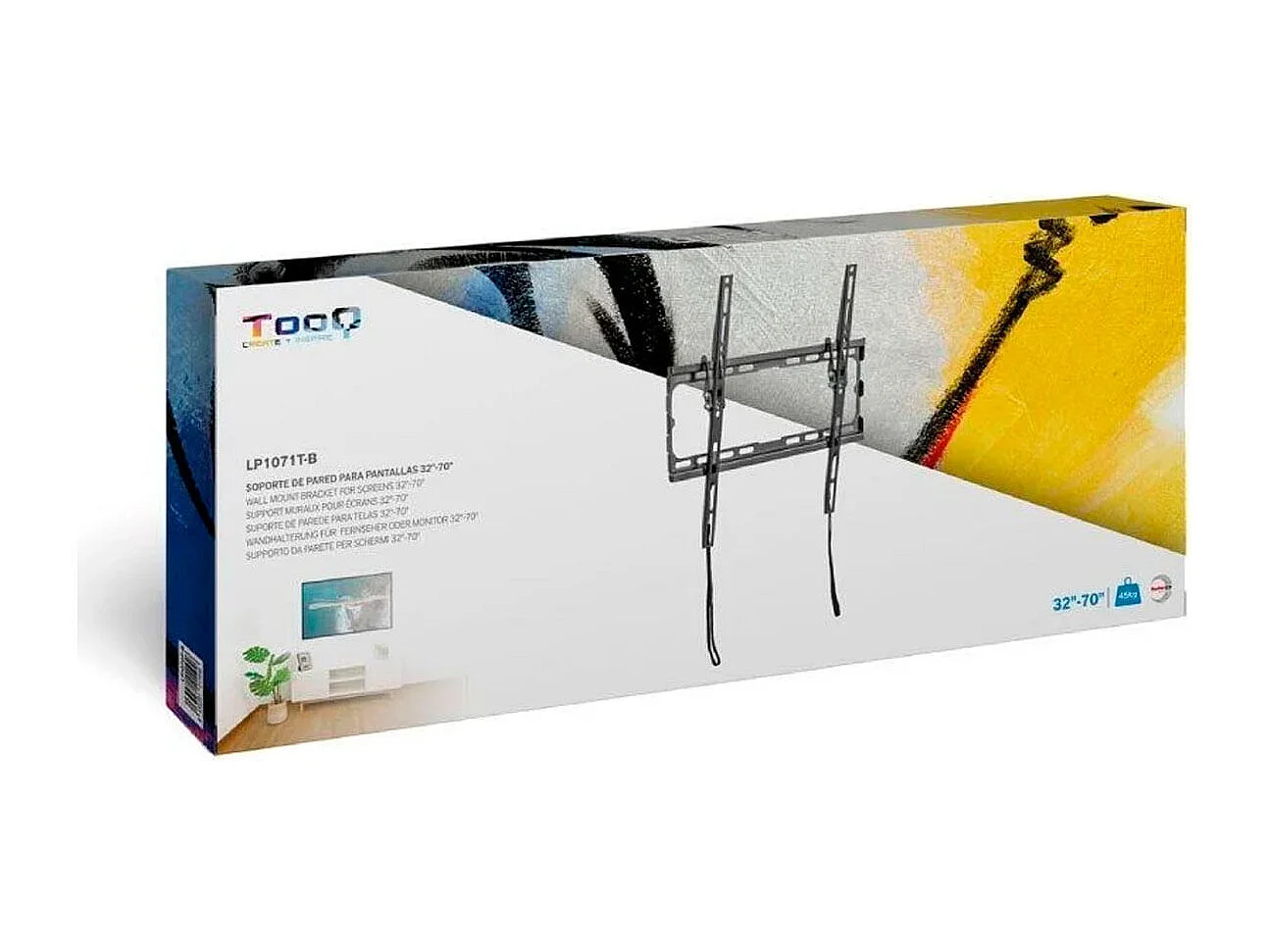 Soporte de TV fijo TooQ LP1071T-B 32''-70'' inclinable negro