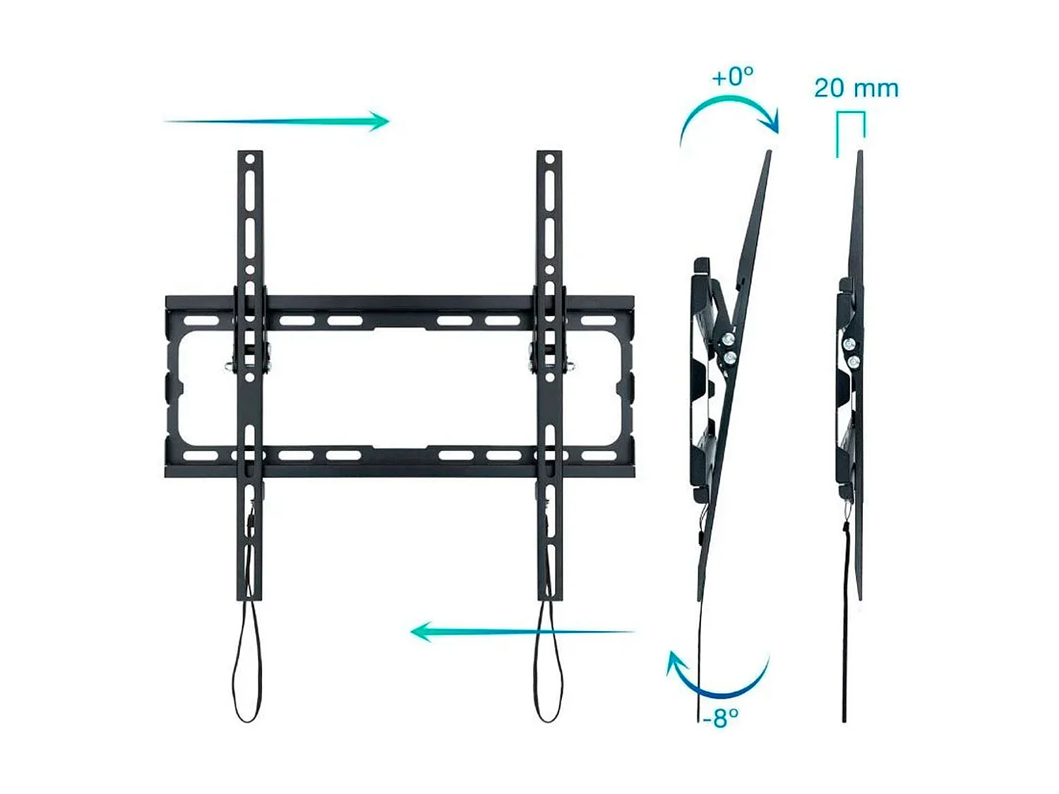 Soporte de TV fijo TooQ LP1071T-B 32''-70'' inclinable negro